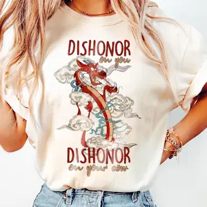 Mushu Dragon Dishonor On Your Cow A Very Merry Party X-mas Retro Comfort Color Shirt, Vacation Trip Family Gift 2025, Best Gift For Men, Women PTIN3