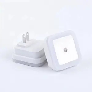Night Light, 0.5W Daylight White LED Plug-in Night Light with Dusk to Dawn Sensor, Pack of 4 - Designed for Kids Room,Bedroom, Bathroom, Stairs, Kitchen