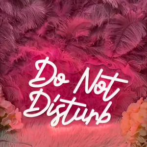 Do Not Disturb Neon Sign, USB Powered LED Wall Mounted Light, Decorative Light for Bedroom Doorway, Study Room, Living Room, Office, Studio