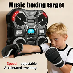 Smart Music Boxing Machine, Music Boxing Target for Kids Aged 3+, Home Fitness Stress Relief, Parent-Child Interaction, Easy Installation, Includes Punching Gloves