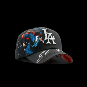 Canelo Alvarez 2026 New Dandy Hats Los Angeles Premium Black Baseball Cap - 31 Hats x El Mago Red Baseball Cap, featuring a Belicas Barbas-style design, unisex.Hip-hop style baseball cap, birthday gift, Christmas gift for rappers.