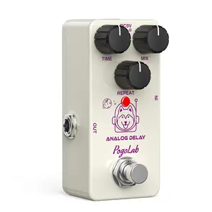 POGOLAB Guitar Effect Pedal, Analog Delay, Distortion, Overdrive, Compressor, Chorus Effect For Choose, Mini Portable True Bypass Puppy Dog Electric Guitar Bass Effect Pedal, Gifts for Music Lover Beginner Boy Girl Friend