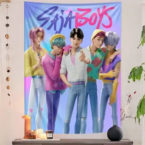 Cute Anime Wall Hanging Tapestry, Soft Polyester Fabric, Perfect for Bedroom, Living Room, Dorm, Apartment, Halloween, Christmas, Birthday Party Decor, Decoration, Gift