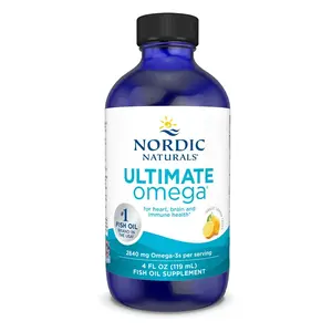 Nordic Naturals Ultimate Omega Liquid - Lemon Omega 3 Fish Oil, 4 Oz