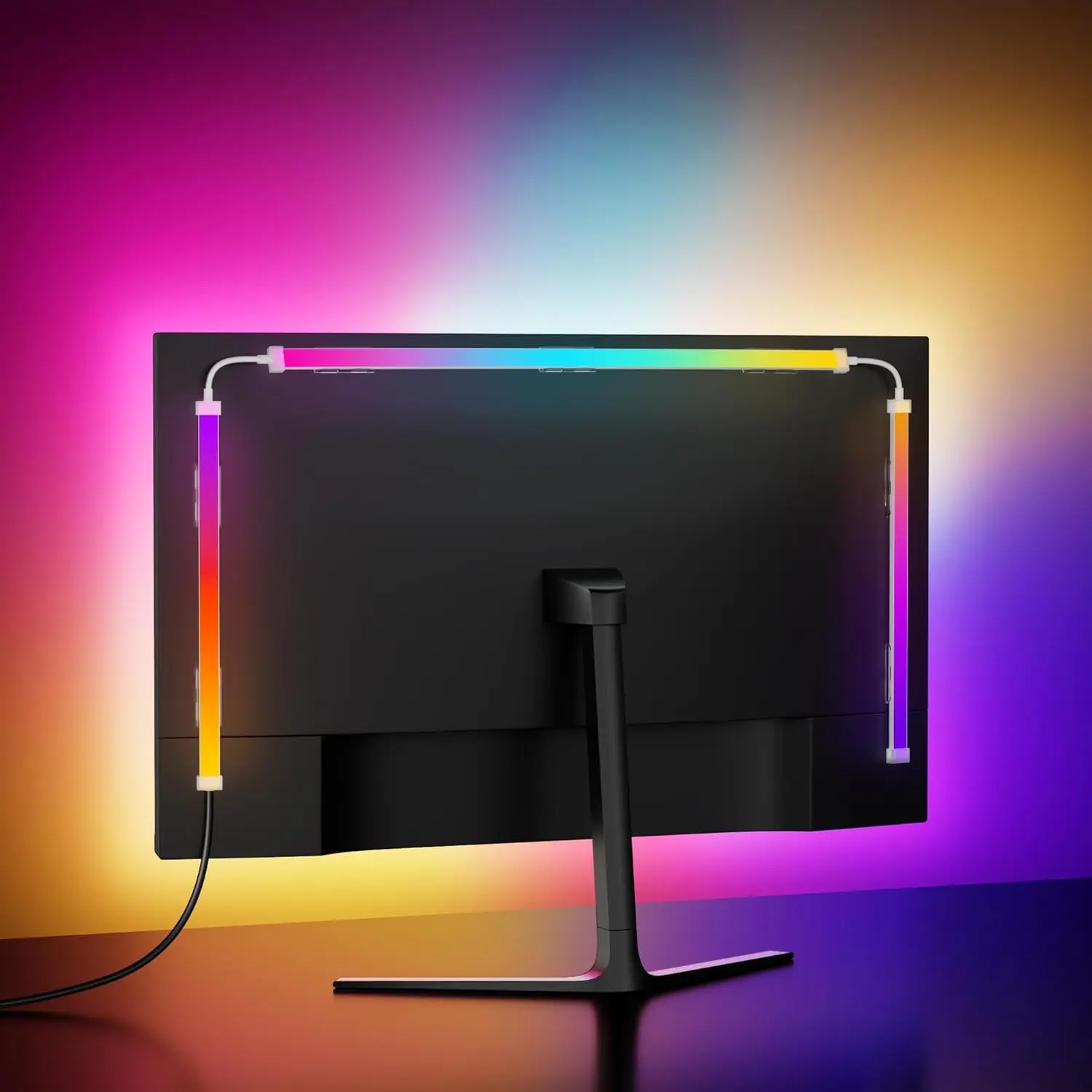USB RGB LED Strip Light, DIY Backlight TV Band, Silicone + PC Material, Button Control, USB Power, Smart Modes, LED Atmosphere Lights, Home Decor, Led Decoration, Gaming Room, Esports, Led Rgb Lighting