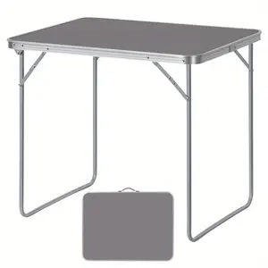 Heavy-Duty Metal Folding Table - Portable Outdoor Patio Table with Sturdy A-Frame Design, Lightweight & Sturdy Construction for Camping, Garden, Balcony, Picnic - Outdoor Use - Easy to Carry & Store