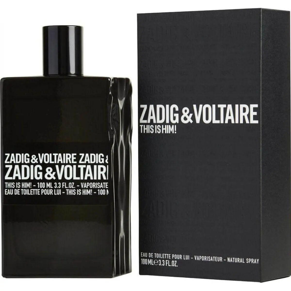 Zadig & Voltaire This Is Him! Men's Eau de Toilette (EDT) - Aromatic Woody, Spicy Fragrance with Grapefruit Top Citrus Note, 3.4 fl oz, New in Box, Men's Fragrance, Aromatic Woody Fragrance