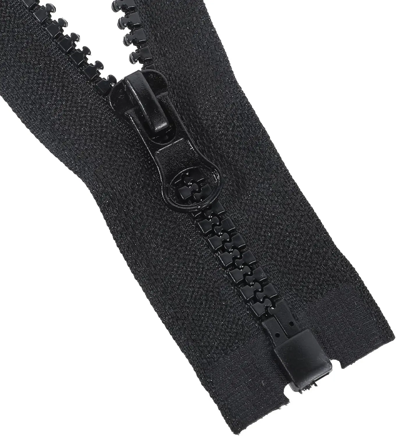 2 count Separating Jacket Zipper Black Molded Plastic Zipper 16 Inch  Zippers Replacement Coat Open End Zippers DIY Sewing Tools for Clothes Bags  Textile Sweatshirts