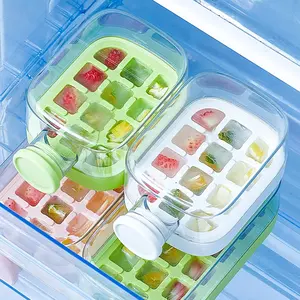 2-in-1 Ice Cube Water Bottle, 800ml Portable Ice Maker Bottle with Straw, Leak-Proof Ice Tray Cup for Travel, Gym, Office & Home