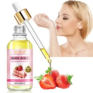Strawberry Shortcake Scented Body Oil, 1 Box Moisturizing Body Care Oil Moisturizer, Light Fragrance Handmade Body Oil, Hydrating Moisture Body Care Product for Women & Girls, Cosmetic, Fragranced Body Oil
