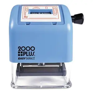 Consolidated Stamp  2000 Plus Easy Select Dater - Paid & Date- Red