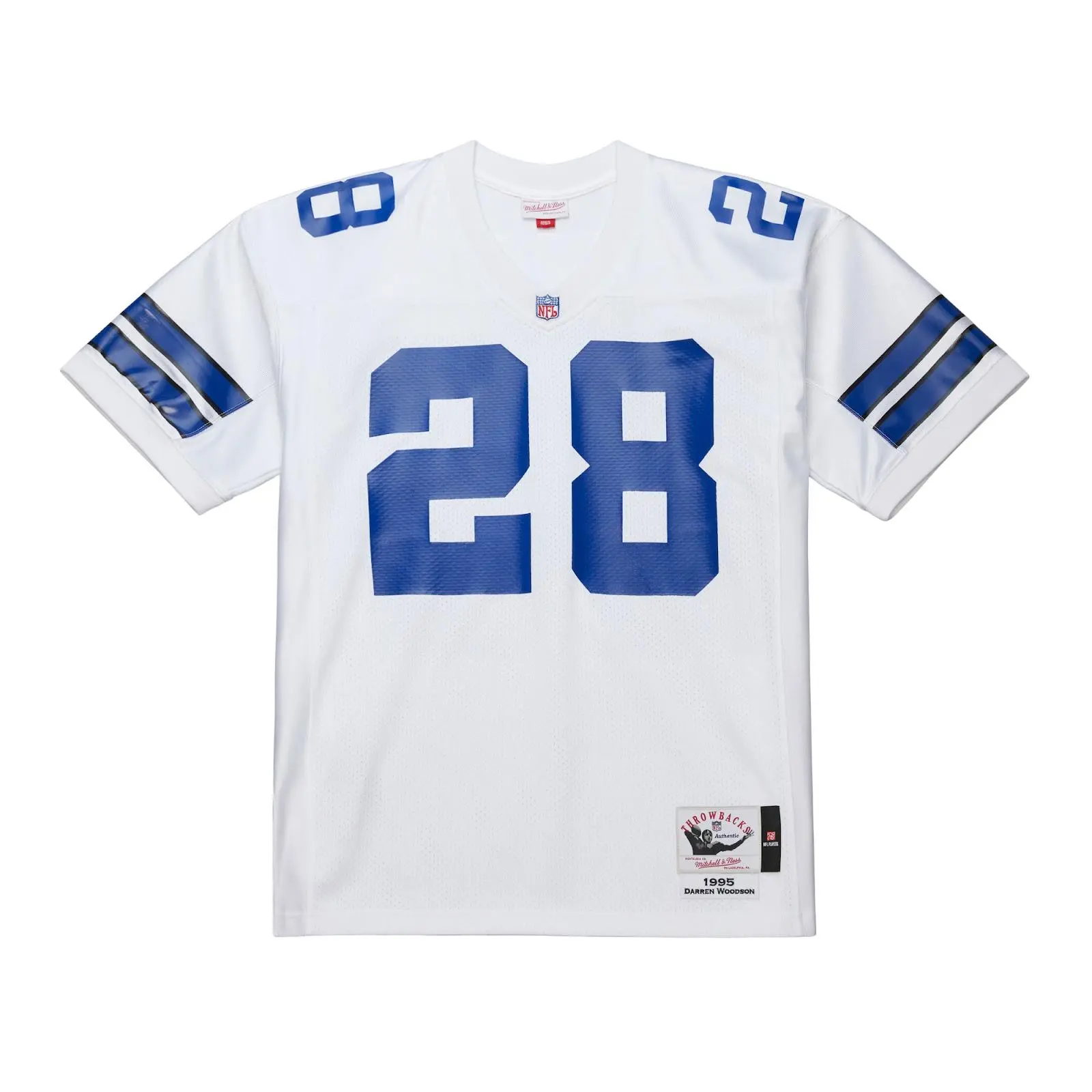 Darren Woodson Dallas Cowboys 1995 White Authentic Jersey NFL Throwback Mitchell & Ness