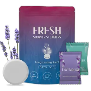 Lavish Lavender & Eucalyptus Shower Steamers - 8 Pack Aromatherapy Shower Bombs for Stress Relief & Home Spa Self-Care Gifts for Women