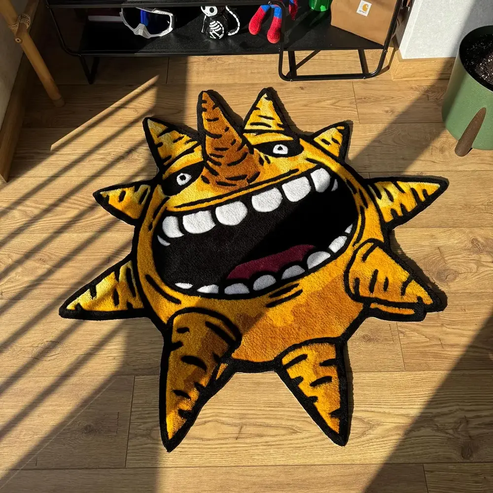 Creative Cartoon Fun Irregular Carpet, Soft Plush Anime Rug, Super Fluffy Rug, Kawaii Rug, Cartoon Pattern Rug, Home Decor Bedroom Bedside Mat, Fluffy Modern Rug, Suitable for Living Room Sofa Coffee Table, Machine Washable Rugs