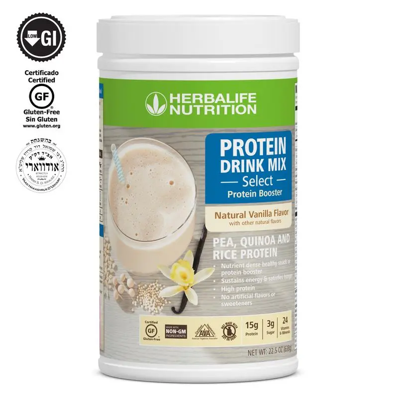Herbalife Protein Drink Mix Select Natural Vanilla Flavor Plant Based Protein Powder Daily Nutrition Protein Beverage Mix Easy to Mix Dietary Supplement Vanilla Protein Shake Vegetarian Protein Blend Smoothie Mix Complete Protein Drink Powder