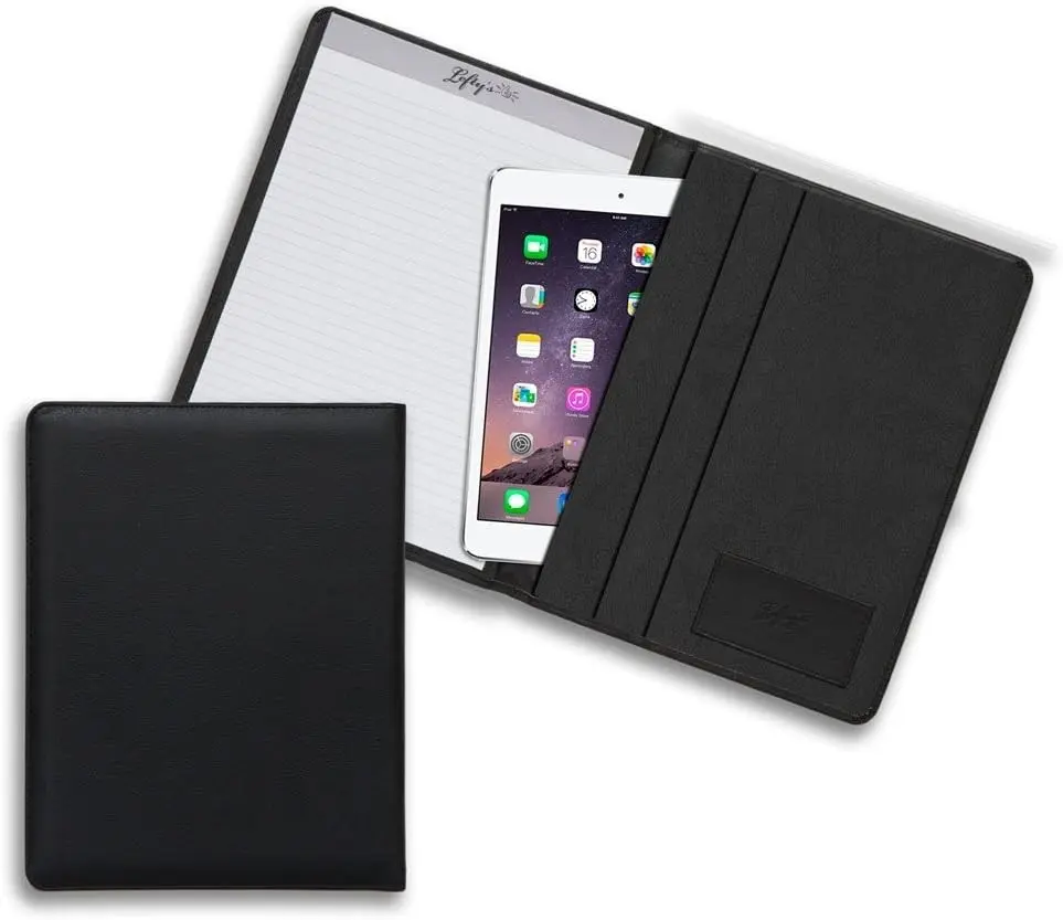 Lefty's Left-Handed Black Eco-Leather Padfolio