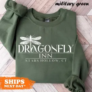 Dragonfly Inn Crewneck Shirt - Sweatshirt - Hoodie, Gift For Bestfriend, Bff Gifts, Fall Season, Halloween Gifts, Charming Gilmore Girls Graphic Tee