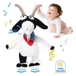 Walking & Talking Goat Toy – Sings, Mimics Speech & Bleats When Holding Horns, Interactive Musical Plush That Encourages Walking & Crawling for Toddlers 1-6 Years Old, Ideal Birthday or Children’s Day Gift