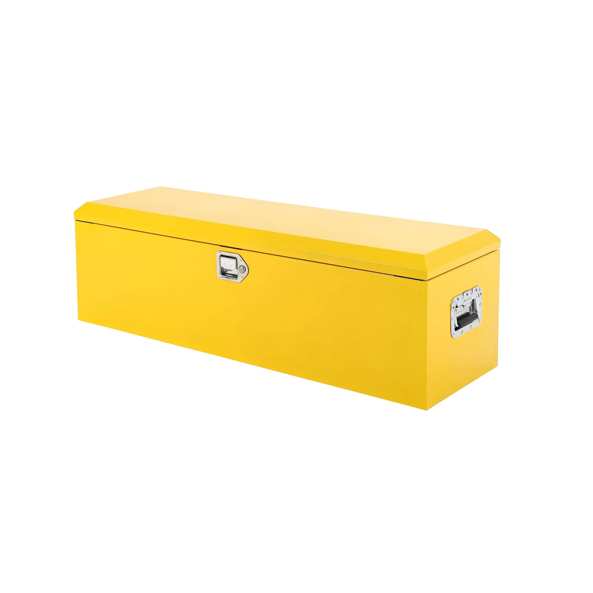 Garvee Yellow Coated Steel Truck Tool Box Metal Toolbox Weatherproof Toolbox Organizer 48X15X15 Inches