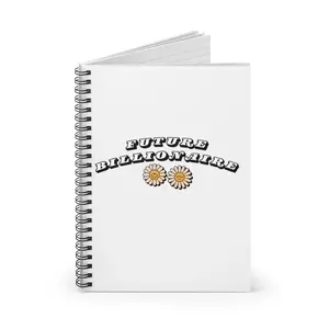 'Future Billionaire' Dural Notetaking Journal Notebook - Ruled Line, 118 Pages, 6" x 8" new notebook cute notebook