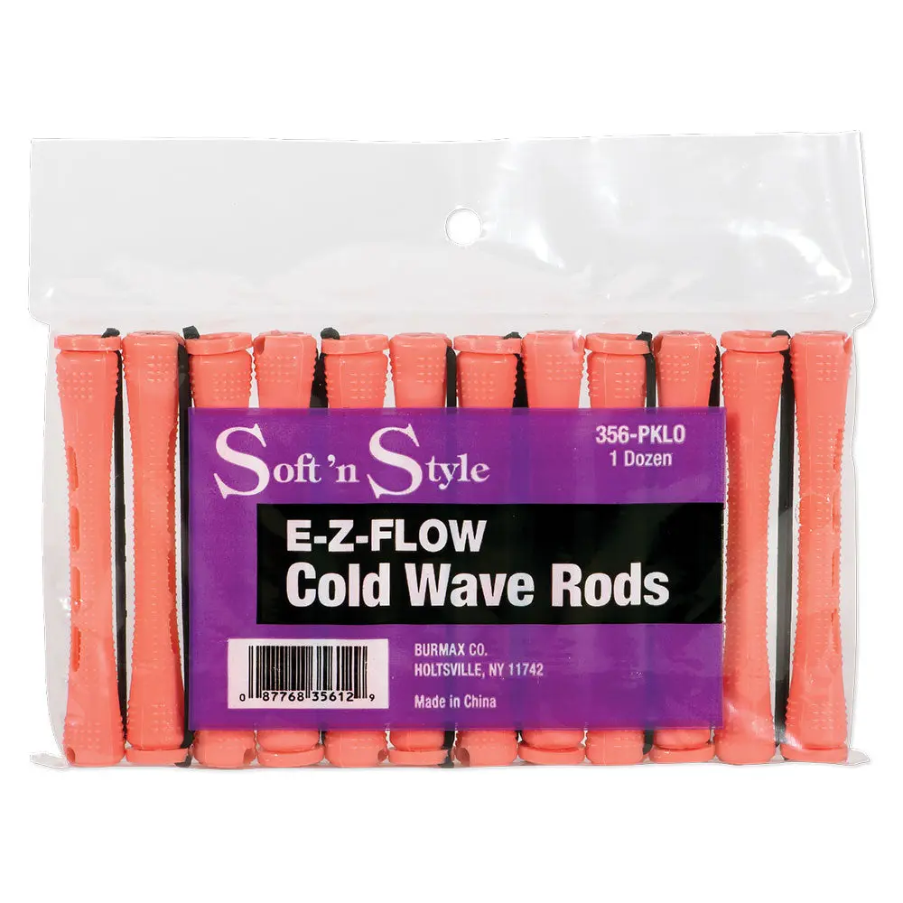 Soft 'N Style Pink Long Perm Rods, Haircare Hair Tool for Elastic, Textured Hair to Create Wavy Hairstyles, Hair Tools