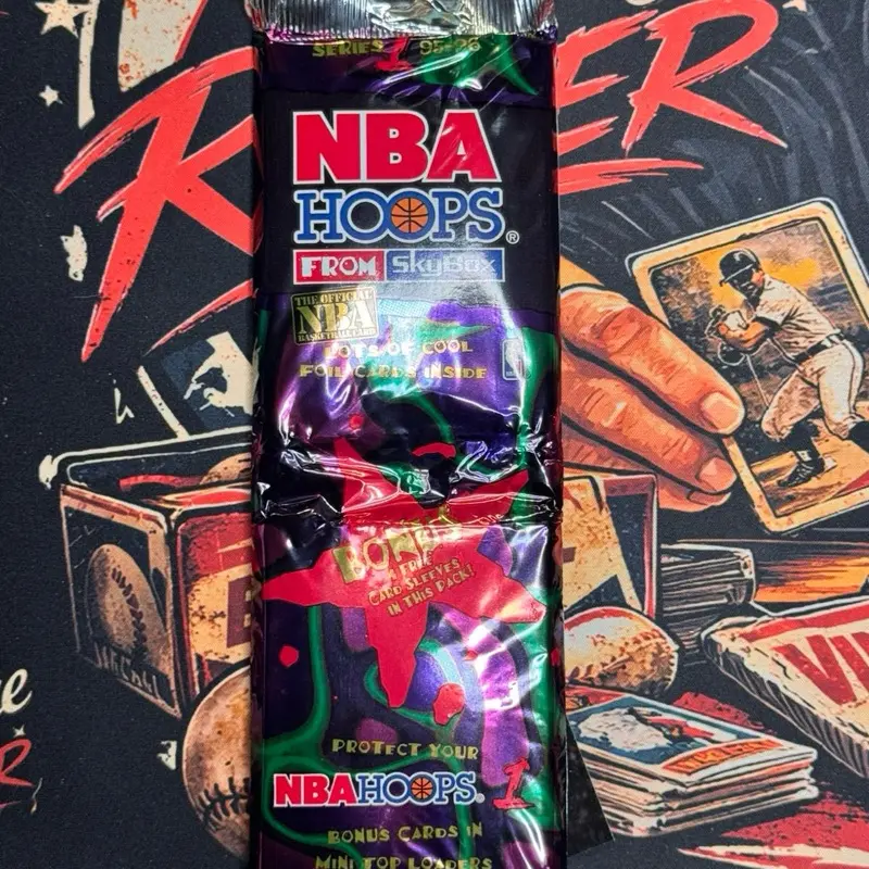 1995-96 NBA Hoops Series 1 Bonus Pack (2 Sealed Packs + Mini Top Loaders)