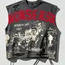 Unisex Cut-Out Sleeveless T-Shirt, Aesthetic Graphic Hip-Hop Print Top, Trendy Fashion Vest, Casual Fashion Clothing