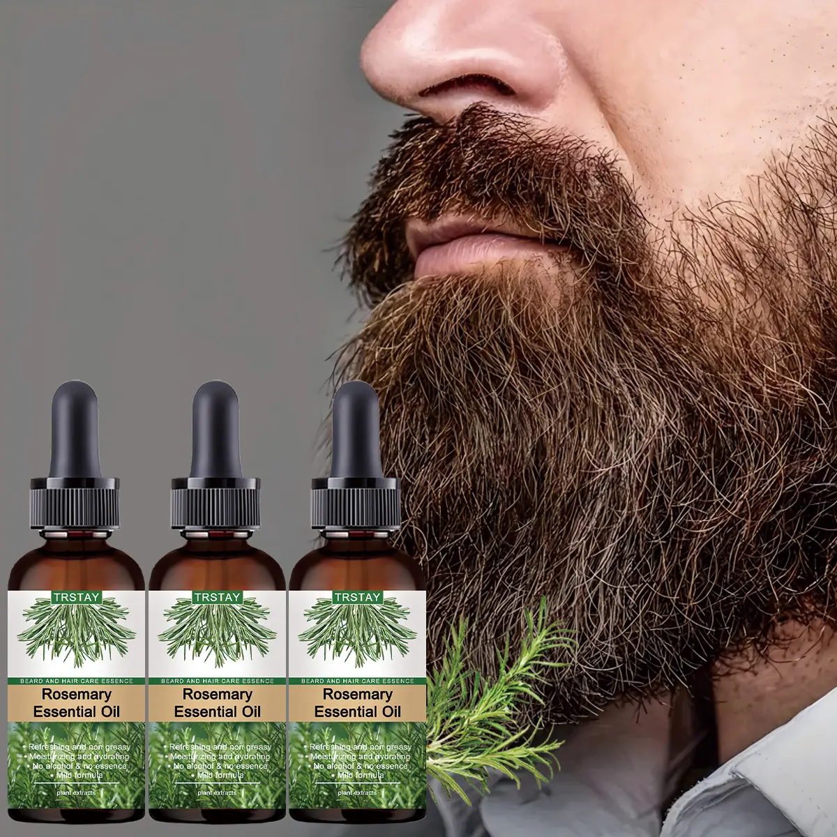 Men's Beard Oil - Natural Oils Hair Care Liquid, Hydrating Moisturizing Conditioner for Softening Coarse Facial Hair, Delivering Smoother Shiny Well-Groomed Finish, Refreshing Long-Lasting Men's Grooming Beauty Product, Beauty Products