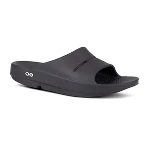 OOFOS OOahh Slide Sandal Black Mens and Womens Sizes M3-W5-M13-W15 NEW
