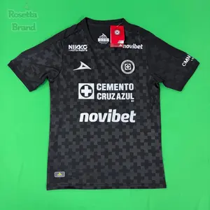 2526 Cruz Azul Third Away Black Short Sleeve Soccer Jersey Ligamx
