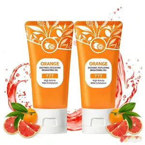 Orange Exfoliating Gel, Moisturizer Face Body Scrub Gel,Deep Cleansing Moisturizing Facial Exfoliator,Natural Orange Peeling Gel Face Scrub,Orange Peeling Gel, Deep Clean Pores, Remove Blackheads & Moisturize Skin,Orange Exfoliating Gel for All Types Skin