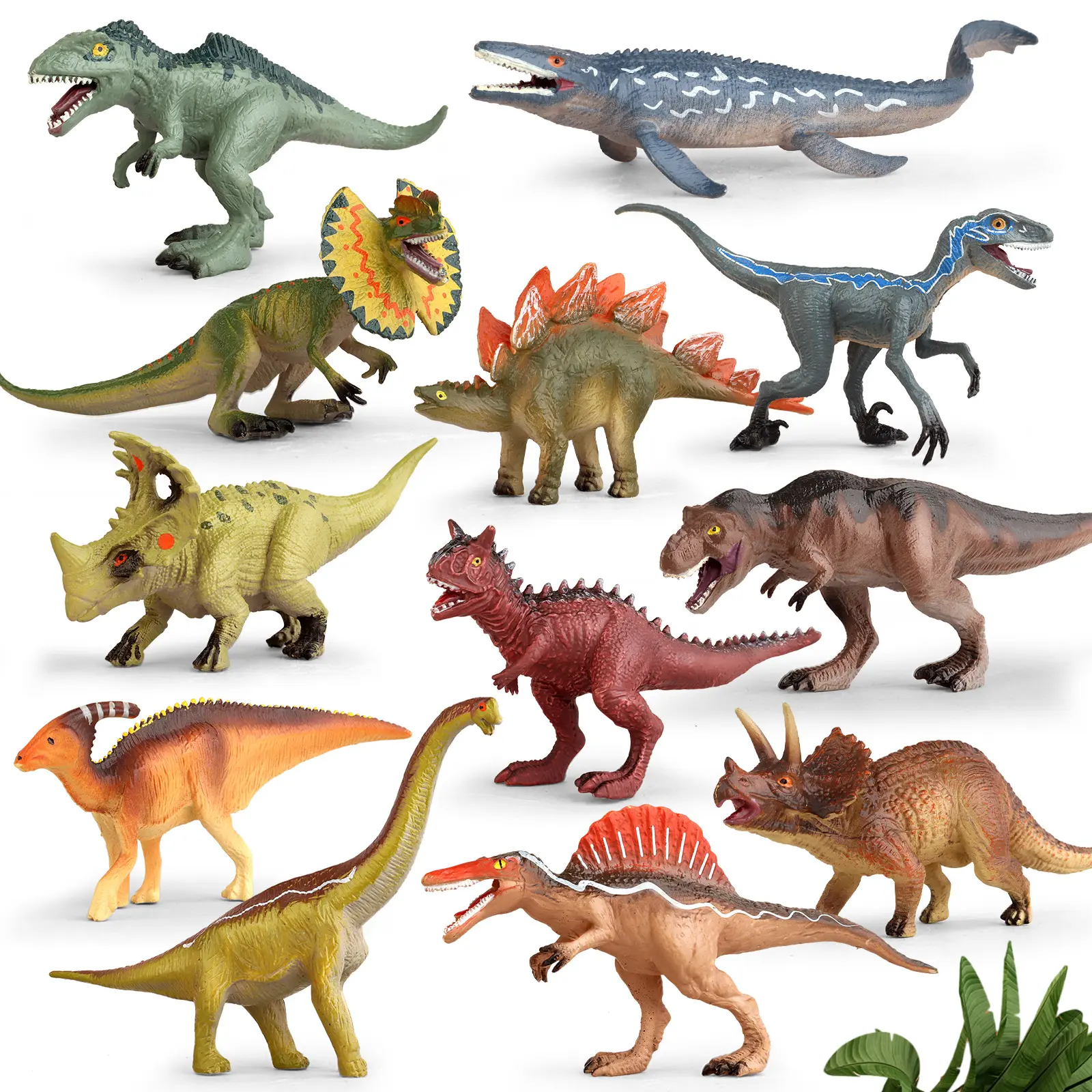 12 Piece Mini Dinosaur Toy Set, Action Figures, Dinosaur Models Set, Realistic Dinosaur Toys for Dinosaur Lovers, Perfect Party Gift for Boys Girls Kids, Christmas Birthday Present, Figurines