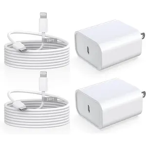 For iPhone 14 Charger Fast Charging,2 Pack 20W USB C Wall Charger with 10FT Long Type C Charger Fast Charging Cable for iPhone 14/13/12/11,iPad