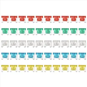 50pc Slim Low Profile Mini Blade Fuse APS ATT Car Truck RV 10/15/20/25/30AMP Set