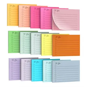 15 Pack Lined Sticky Notes, 3"x4", 750 Sheets, to Do List Notepad, Sticky Notes with Lines,Square Sticky Notes for Office, Meeting, School, Home