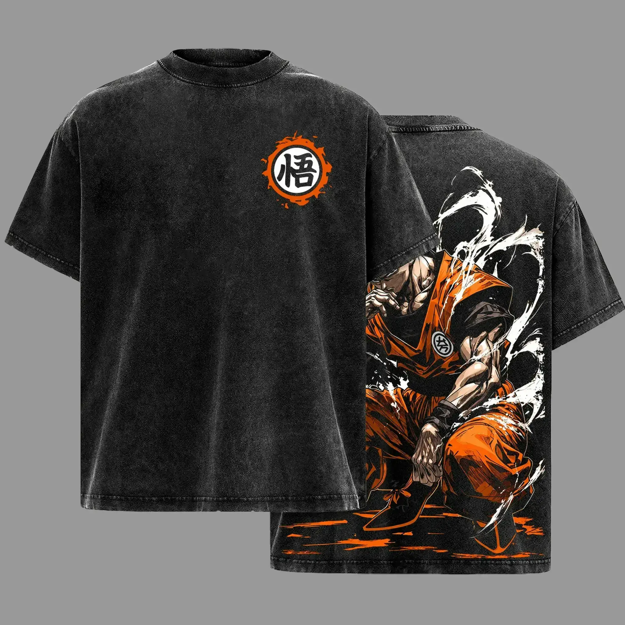 ''Gohan Beast'' Vintage T-Shirt – DBZ Ultimate Warrior Graphic Tee Anime Double Printed Washed DBZ Shirt, ''Saiyan'' Power Manga Streetwear Top, Oversized Heavyweight Cotton Vintage Tee, Unisex DBZ Fan Apparel
