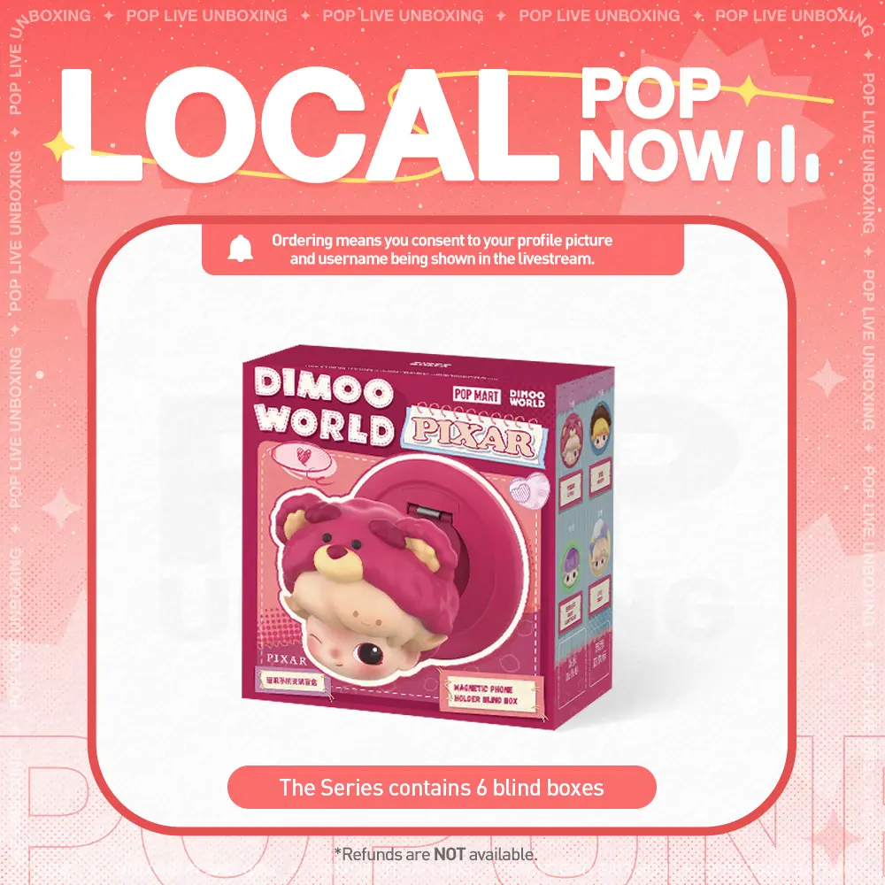 [POP NOW] POP MART DIMOO WORLD × PIXAR Series-Magnetic Phone Holder Blind Box