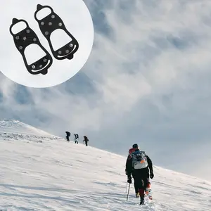 Best Ice Crampons for Shoes - Non Slip Gripper with Reinforced Steel Studs, Ideal for Ice Sports Hiking Winter Walking