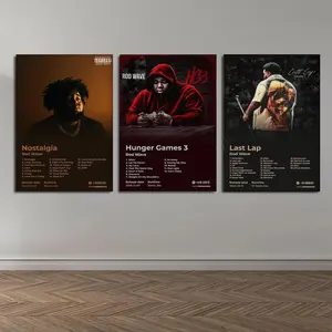 Set of 3 Rod Wave Album Cover Poster,Framed Poster, Rapper Posters,birthday gift,  Hip Hop Poster,Album Cover Print Wall Art, Music Poster gifts boyfriend
