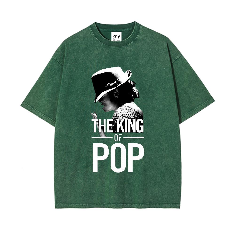Vintage Michael Jackson King Of Pop Tee 260g Heavyweight Washed Cotton Oversized T-Shirt