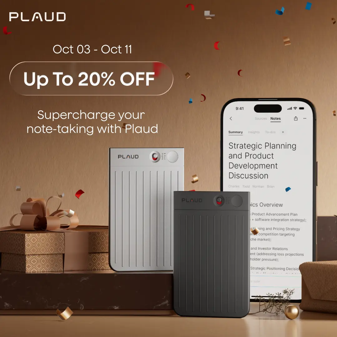 PLAUD NOTE Voice Recorder, Notetaker, Transcribe & Summarize, Support 112 Languages, Audio Recorder for Lectures, Meetings Black