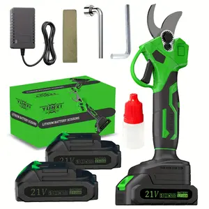 Wireless electric trimmer scissors, lithium ion battery powered tree trimmer, ergonomic handle and portable design for gardening, landscape and agriculture - efficient fruit tree bonsai trimmer, landscape maintenance, compact trimmer, durable blade