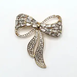 Bow Brooch -DIY Accessory – Extra Connector & Charm Parts for Beaded Crafts | Add-On Piece for Bracelets & Car Hangers