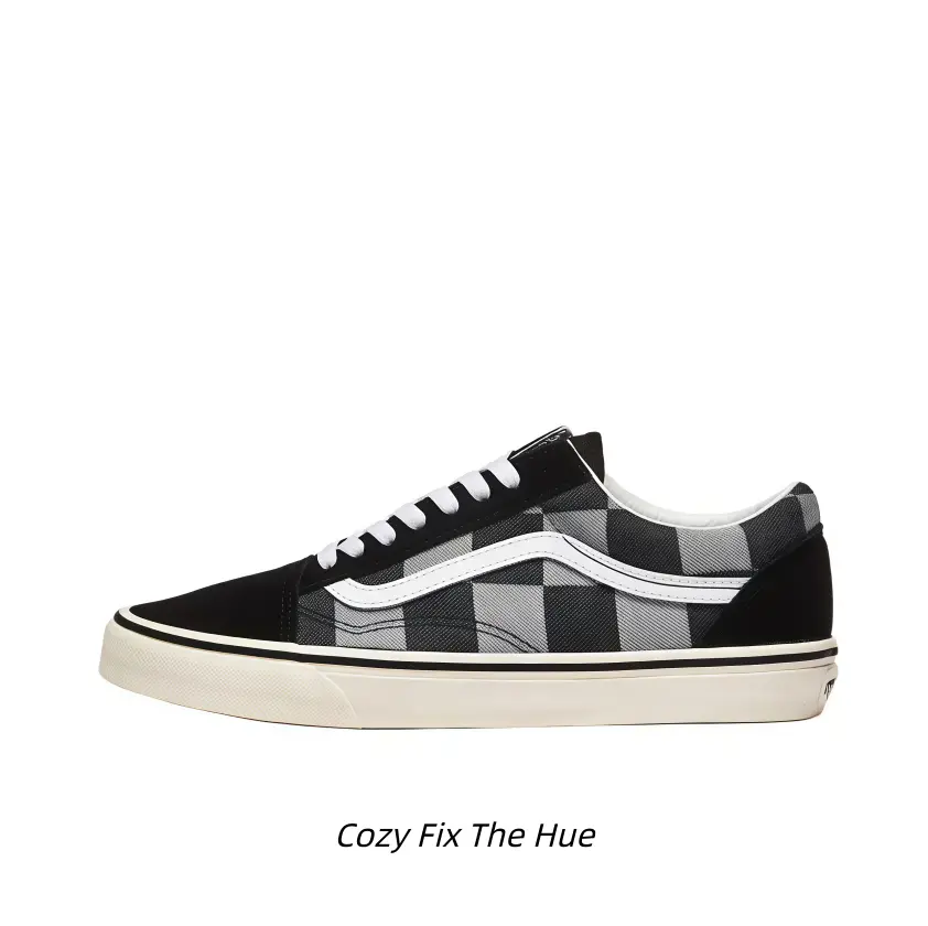 Canvas Upper Checkerboard Skate Sneakers Shock-absorbing Sole Reduce Walking Pressure For Shopping Neighborhood Strolls
