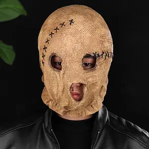 "Clearance Sale" Scarecrow Latex Mask for Halloween, Prank Scares, and Cosplay. Creepy, Movie-Inspired Design for Adults. Perfect for Costume Parties, Shock Value, and Unique Gifts 40227