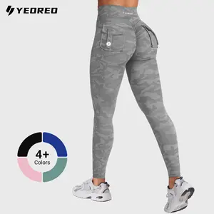 YEOREO Leggings with Pockets for Women Charm Leggings Workout Leggings for Women V Cross Waist Butt Lifting Gym Yoga activewear exercise walking Sports Bottoms Fitness Training Pant
