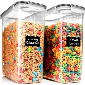 2 Pack (6.3 L / 213 oz / 6.7 qt)  Airtight  Storage Cereal Containers for Bulk  Storage  Plastic Container, Pantry Organization and Canister for Rice, Sugar & Flour