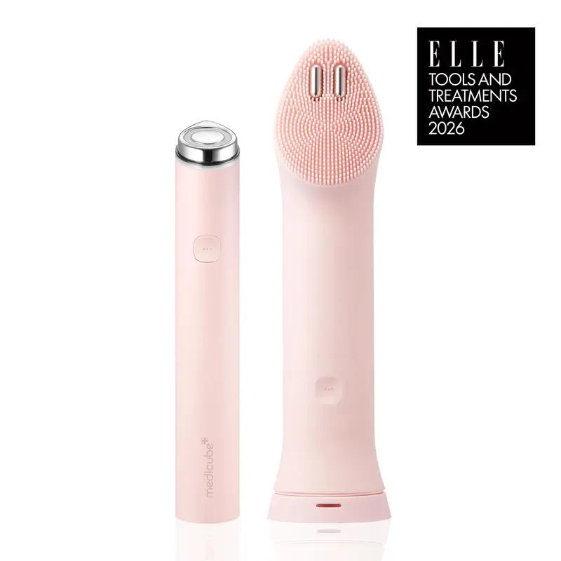 [medicube] Booster Facial Cleansing Device - Pink / Beige ㅣMini Booster Pro Plus + Booster Facial Cleansing Device HeadㅣK-beauty Facial Device for deep gentle cleansing, visible skin definition care & enhanced skincare absorption