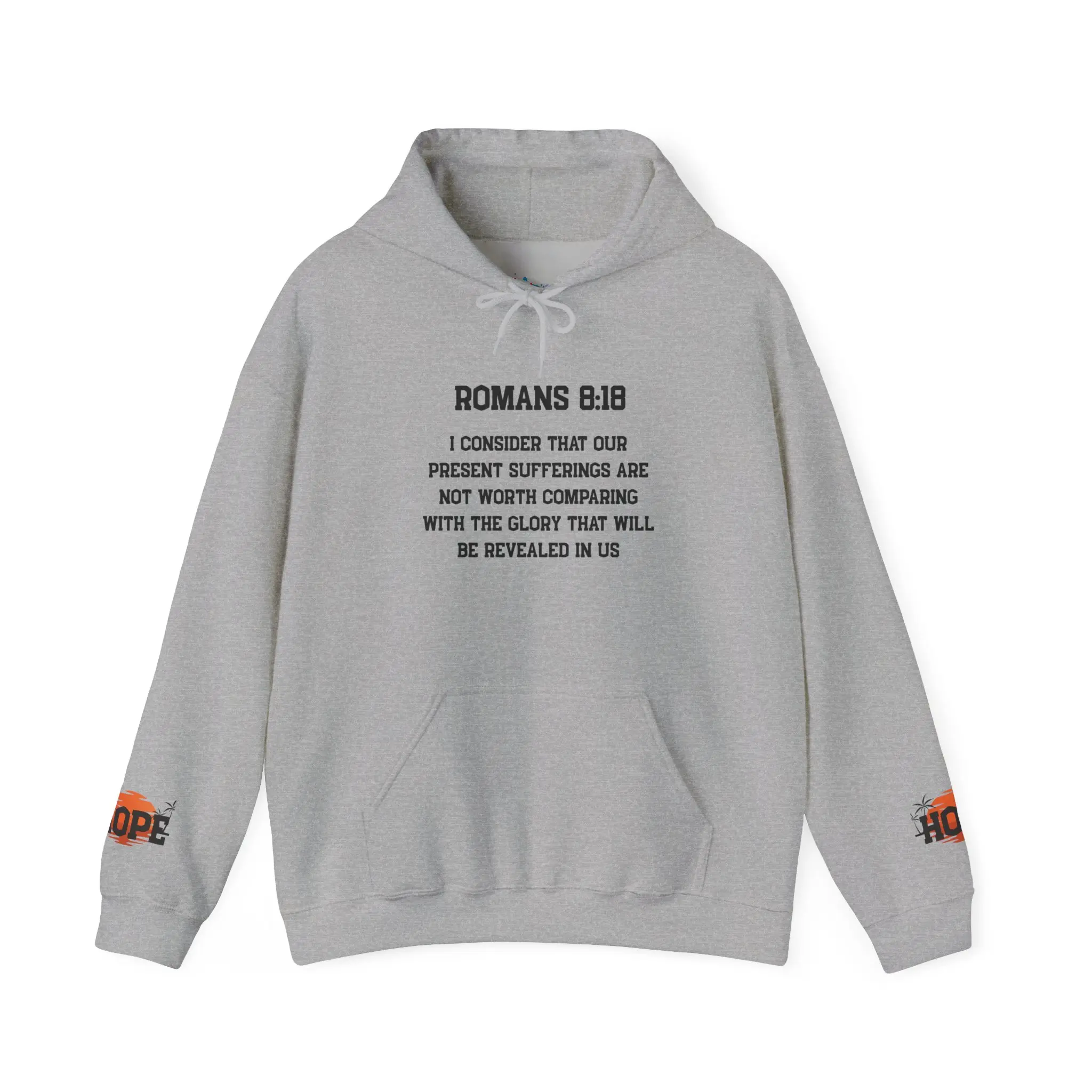 Inspirational Hope Hoodie - Romans 8:18 Sweatshirt, Unisex Hooded Sweatshirt, Gift for Friends, Faith Apparel, Cozy Comfort, [...] Casual Cotton