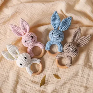 Cute Bunny Rabbit Rattle Toy for Babies, Handheld Baby Soothing Toy, Perfect Gift for Easter, Must-Have for Moms